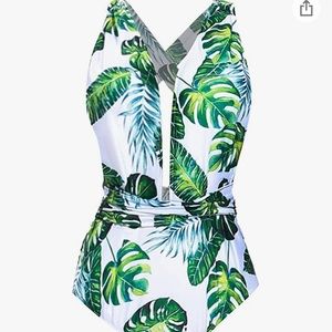 NWOT Amazon Begonia.K banana leaf swimsuit size XL